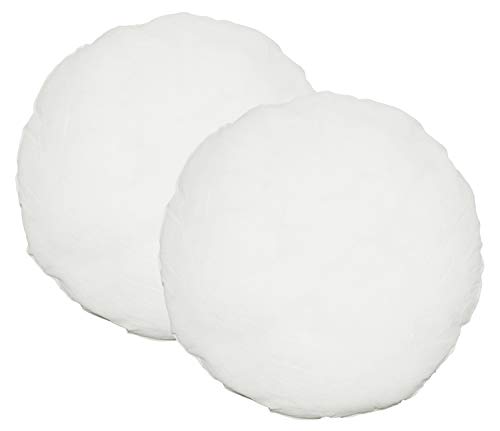 Haus und Deko 2er Pack Füllkissen 40 cm rund Innenkissen Polyester Sofakissen Kopfkissen Kissen Weiß von Haus und Deko
