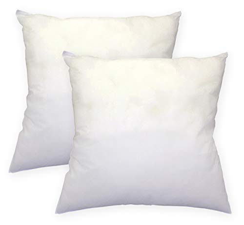 Haus und Deko 2er Pack Füllkissen 40x40 cm Innenkissen Polyester Sofakissen Kopfkissen Kissen Weiß #2246 (40 x 40 cm) von Haus und Deko