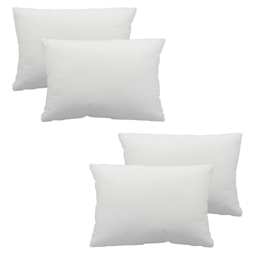 Haus und Deko 4er Set Füllkissen Innenkissen Polyester Sofakissen Kopfkissen Kissen Weiß Inlett (50 x 60 cm) von Haus und Deko