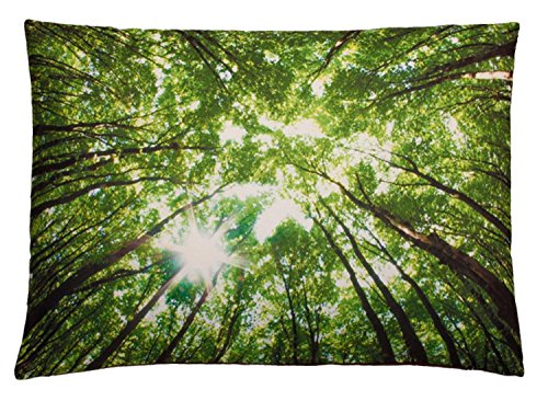 Haus und Deko Dekokissen Kissenhülle Fotodruck Kissenbezug Zier Kissen ca. 40x60 cm Wald von Haus und Deko