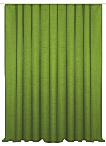 Haus und Deko Dekoschal Vorhangschal in Seidenglanz halbtransparent Vorhang lichtdurchlässig Übergardine Kräuselband Wohnzimmer Gardine ca. 300x245 cm von Haus und Deko