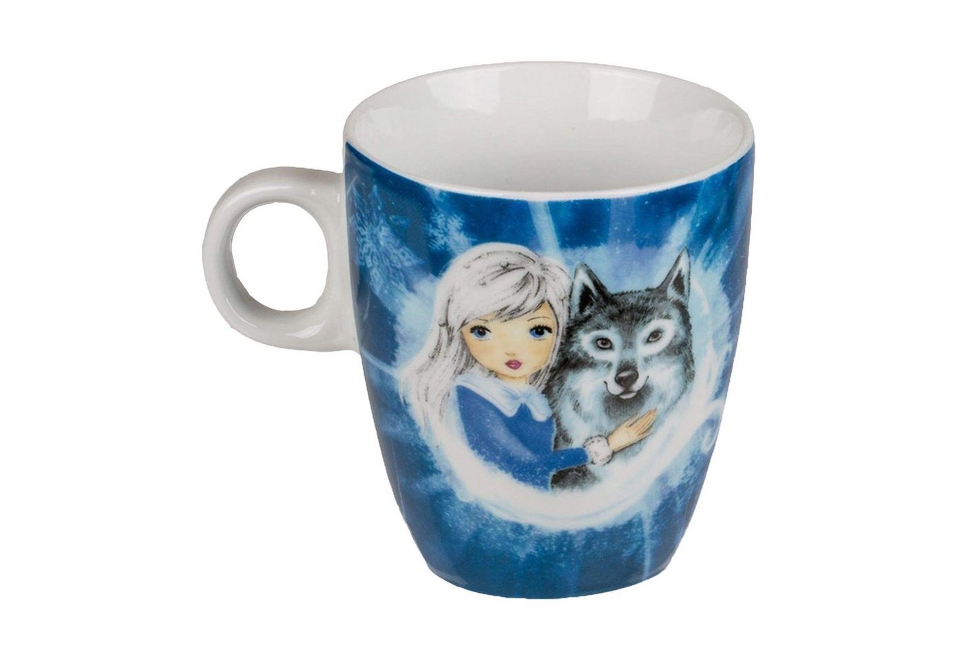 Haus und Deko Geschirr-Set Tasse Becher Eisprinzessin Trinkbecher Kindertasse mit Motiv Milch (1-tlg), Keramik von Haus und Deko