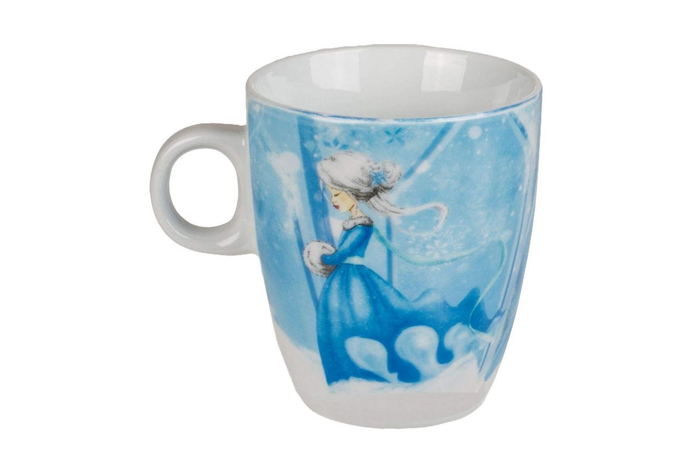 Haus und Deko Geschirr-Set Tasse Becher Eisprinzessin Trinkbecher Kindertasse mit Motiv Milch (1-tlg), Keramik von Haus und Deko