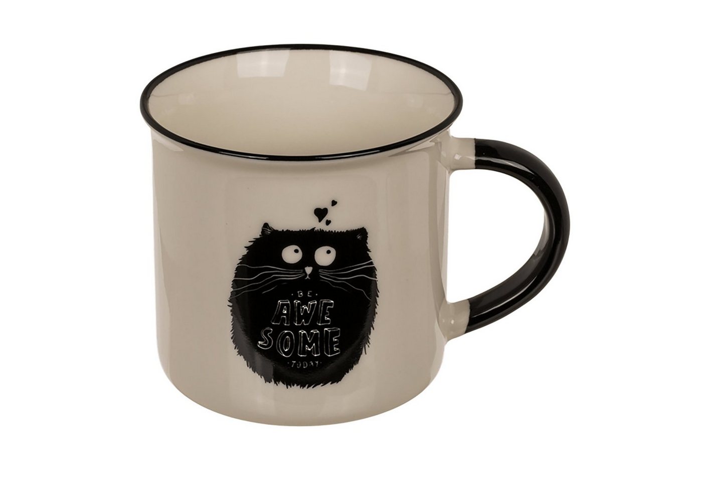 Haus und Deko Geschirr-Set Tasse Becher Funny Kitten Kaffetasse Geschenk 250 ml Katze Teetasse (1-tlg), Keramik von Haus und Deko