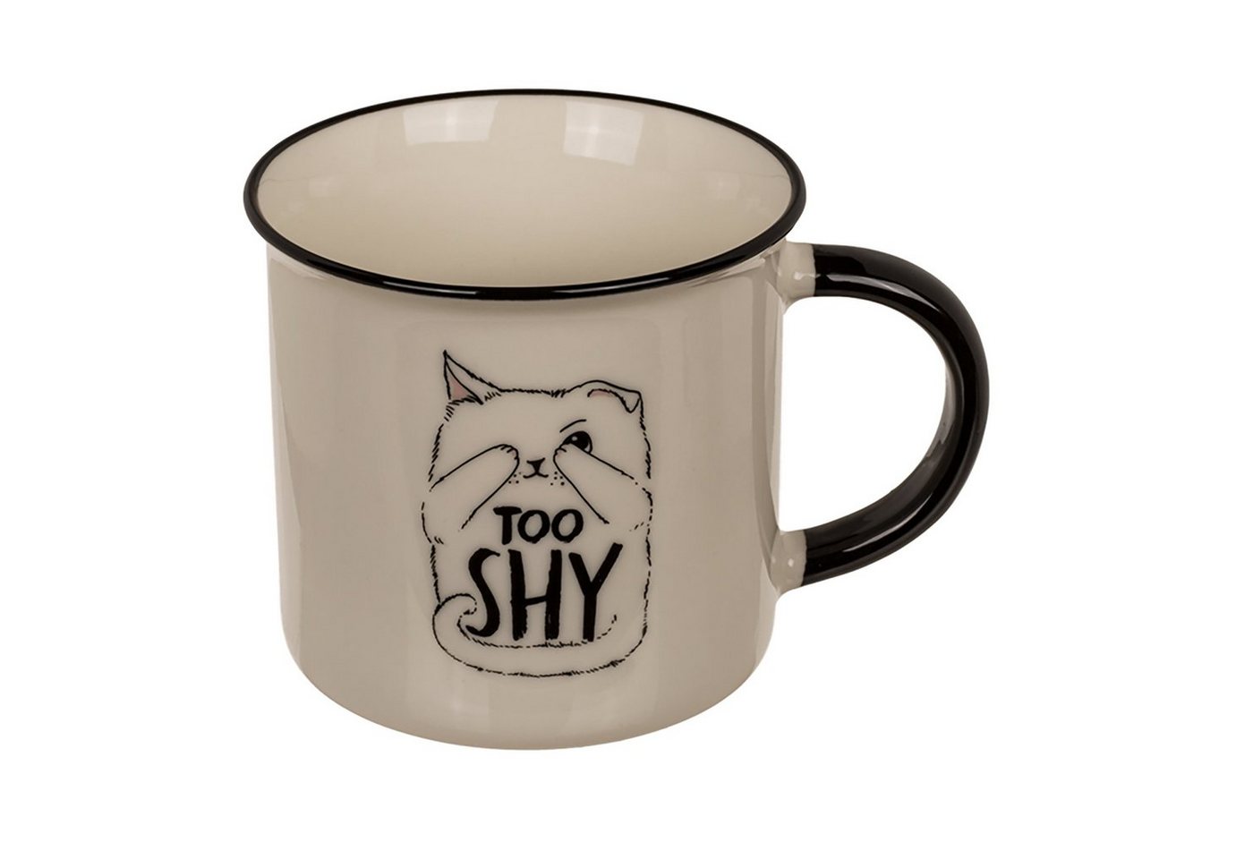 Haus und Deko Geschirr-Set Tasse Becher Funny Kitten Kaffetasse Geschenk 250 ml Katze Teetasse (1-tlg), Keramik von Haus und Deko