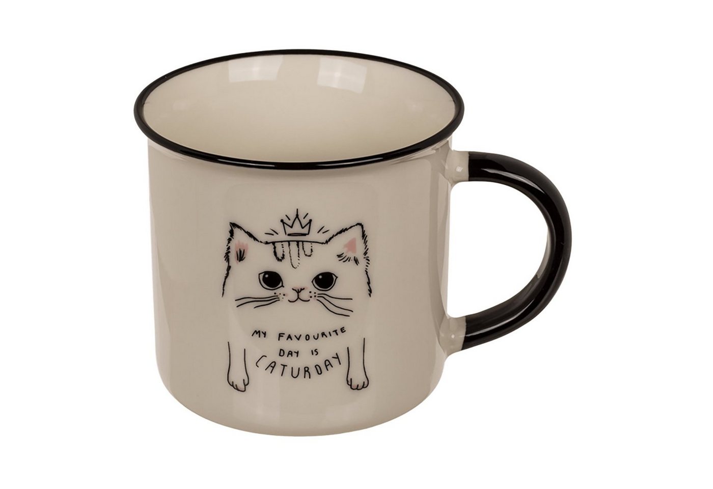 Haus und Deko Geschirr-Set Tasse Becher Funny Kitten Kaffetasse Geschenk 250 ml Katze Teetasse (1-tlg), Keramik von Haus und Deko