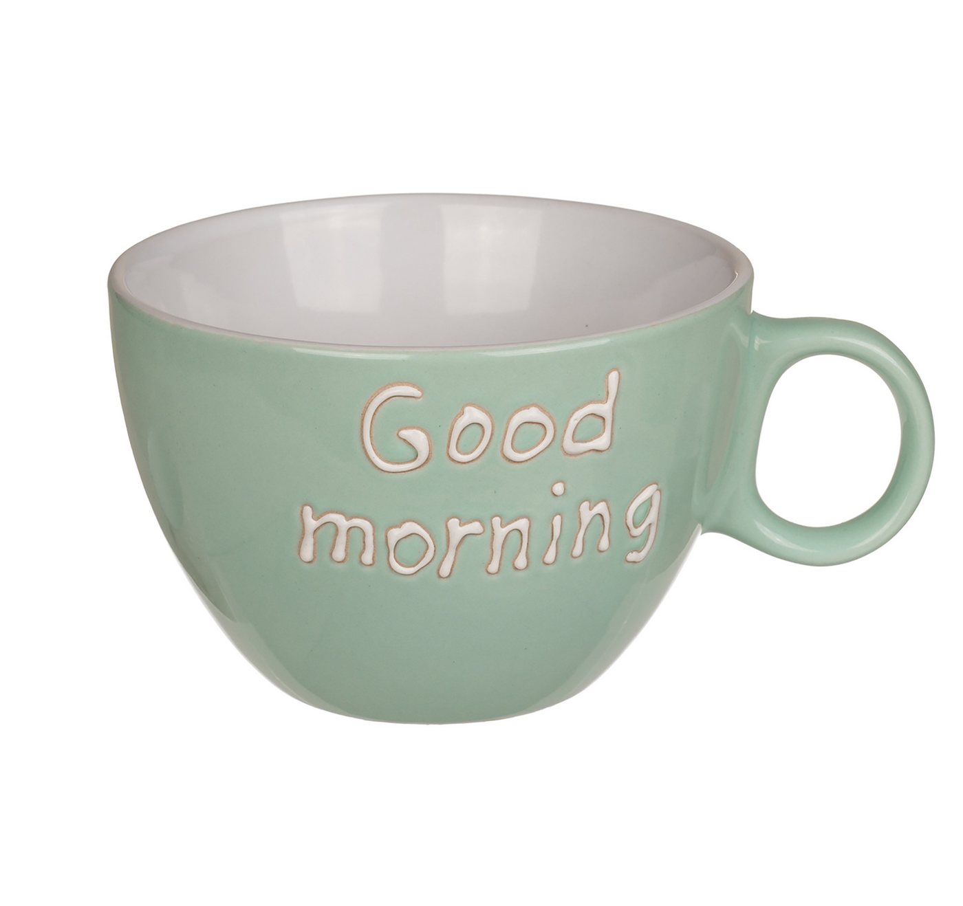 Haus und Deko Geschirr-Set Tasse Becher Good Morning Kaffetasse Steingut Mug Teetasse Milchkaffee (1-tlg), Keramik von Haus und Deko