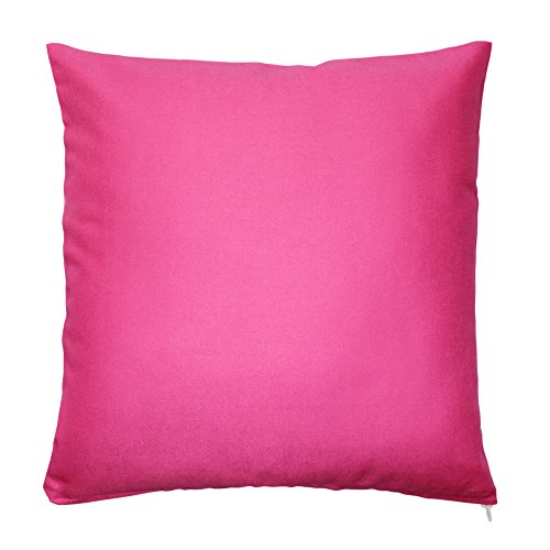 Haus und Deko Kissenbezug 60x60 cm Magenta Pink Uni Kissenhülle 100% Baumwolle mit Reißverschluss Kopfkissen Zierkissen Kissen Bezug von Haus und Deko