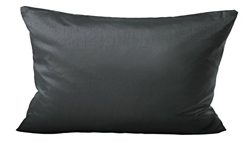Haus und Deko Kissenhülle Kissenbezug Kopfkissen Zierkissen Kissen Bezug mit Reißverschluss Wildseide Optik Uni 40x60 cm anthrazit Haus und Deko Kissenhülle Kissenbezug Kopfkissen Zierkissen Kissen Bezug mit Reißverschluss Wildseide Optik Uni 40x60 cm anthrazit von Haus und Deko