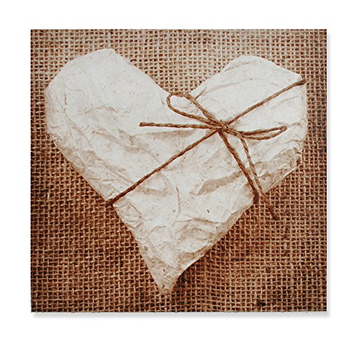 Haus und Deko Leinwandbild Herzen Leinwand Bild ca. 30x30 cm Leinen auf Holzrahmen Papier Herz von Haus und Deko