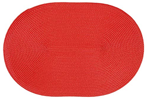 Haus und Deko Platzset Polypro oval ca. 45 x 30 cm Rot Platzdeckchen Tischset geflochtene Bast-Optik Haus und Deko Platzset Polypro oval ca. 45 x 30 cm Rot Platzdeckchen Tischset geflochtene Bast-Optik von Haus und Deko