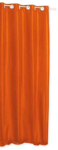 Haus und Deko Thermo Vorhang Ösen orange hell 245x245 extra breit Polar Fleece Gardine von Haus und Deko