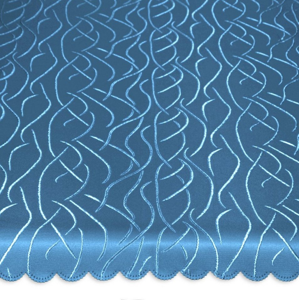 Haus und Deko Tischdecke Mitteldecke rechteckig 90x90 cm Tischdecke Struktur damast Streifen (1-tlg) von Haus und Deko