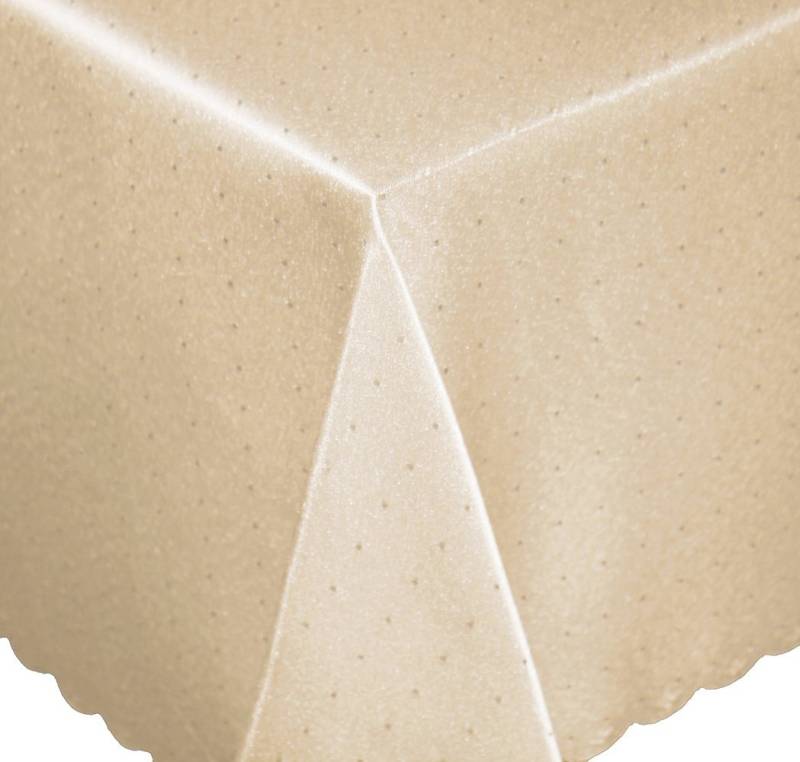 Haus und Deko Tischdecke Tischdecke 110x140 cm eckig Mitteldecke Punkte bügelfrei fleckenabweis (1-tlg) von Haus und Deko