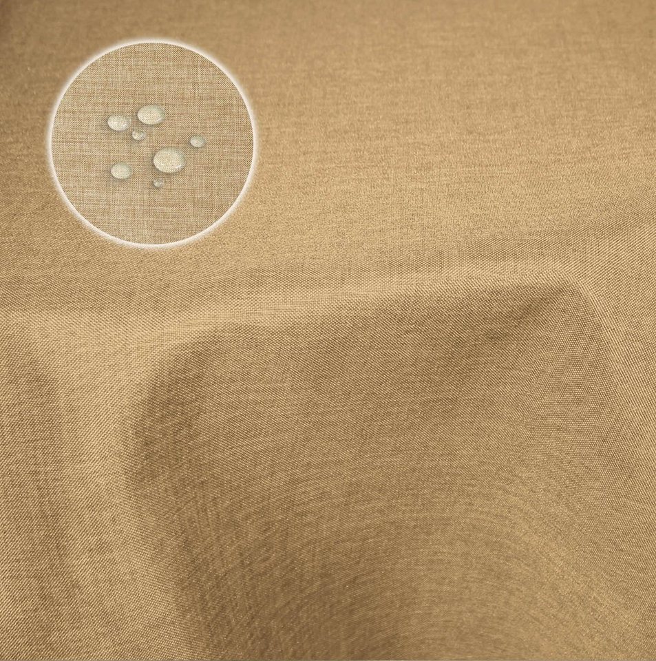 Haus und Deko Tischdecke Tischdecke 160x220 cm oval beschichtet Leinenoptik wasserabweisend (1-tlg) von Haus und Deko