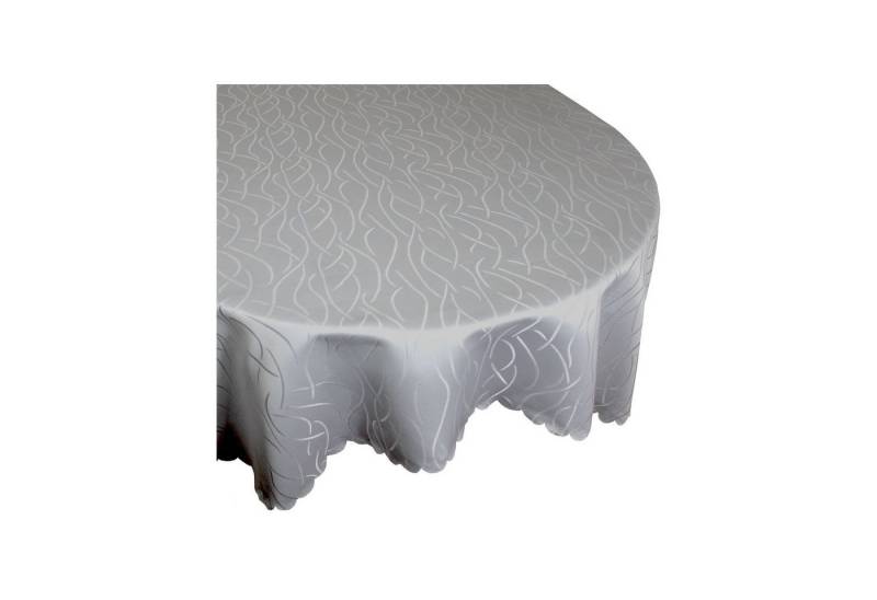Haus und Deko Tischdecke Tischdecke Oval Damast Streifen Tischwäsche Tischdecken (1-tlg) von Haus und Deko