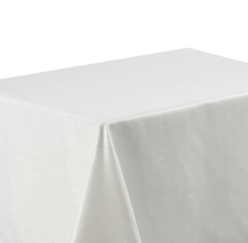 Haus und Deko Tischdecke Tischdecke Punkte eckig fleckenabweisend bügelfrei Tischwäsche Mitteld (1-tlg) von Haus und Deko