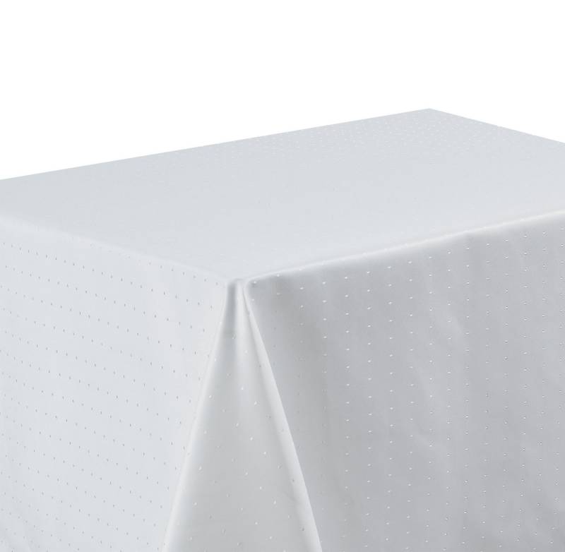 Haus und Deko Tischdecke Tischdecke Punkte eckig fleckenabweisend bügelfrei Tischwäsche Mitteld (1-tlg) von Haus und Deko
