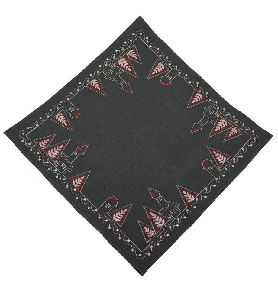 Haus und Deko Tischdecke Tischdecke Weihnachten 85x85 cm Leinenoptik Tischdecken Advent (1-tlg) von Haus und Deko