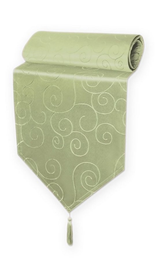 Haus und Deko Tischdecke Tischläufer Damast Ornamente klassisch Tischdecke (1-tlg) von Haus und Deko