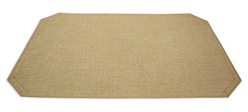 Haus und Deko Tischset Leinen Optik 35 x 50 cm Beige Natur Platzset waschbar wasserabweisend beschichtet Untersetzer Platzsets Küche Esstisch Wohnzimmer Platzdeckchen pflegeleicht von Haus und Deko