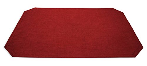 Haus und Deko Tischset Leinen Optik 35 x 50 cm Bordeaux Platzset waschbar wasserabweisend beschichtet Untersetzer Platzsets Küche Esstisch Wohnzimmer Platzdeckchen pflegeleicht von Haus und Deko
