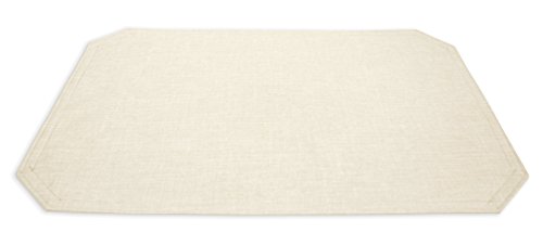 Haus und Deko Tischset Leinen Optik 35 x 50 cm Creme Platzset waschbar wasserabweisend beschichtet Untersetzer Platzsets Küche Esstisch Wohnzimmer Platzdeckchen pflegeleicht von Haus und Deko