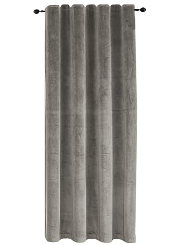 Haus und Deko Vorhang Taupe Kräuselband Verdunkelung 140x245 cm Samt weich Blickdicht Gardine Thermogardine Haus und Deko Vorhang Taupe Kräuselband Verdunkelung 140x245 cm Samt weich Blickdicht Gardine Thermogardine von Haus und Deko