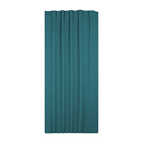 Haus und Deko Vorhang Verdunkelungsvorhang 140 x 245 cm Petrol Blickdicht Gardinen Kräuselband Thermovorhang lichtdicht Kälteschutz verdunkelnd für Schlafzimmer Wohnzimmer Kinderzimmer von Haus und Deko