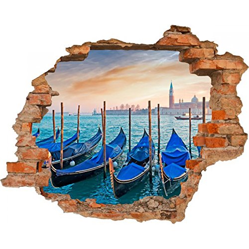 Haus und Deko Wandbild Sticker 3D Foto Tapete Wandtattoo ca. 125x100 cm #1480 (Venice) von Haus und Deko