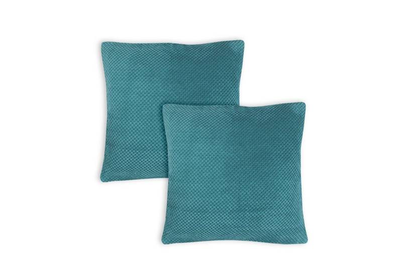 Haus und Deko Kissenbezüge Kissenbezug 2er Set Dekokissen Kissenhülle Waben Kissen Chenille Webst, (2 Stück) von Haus und Deko