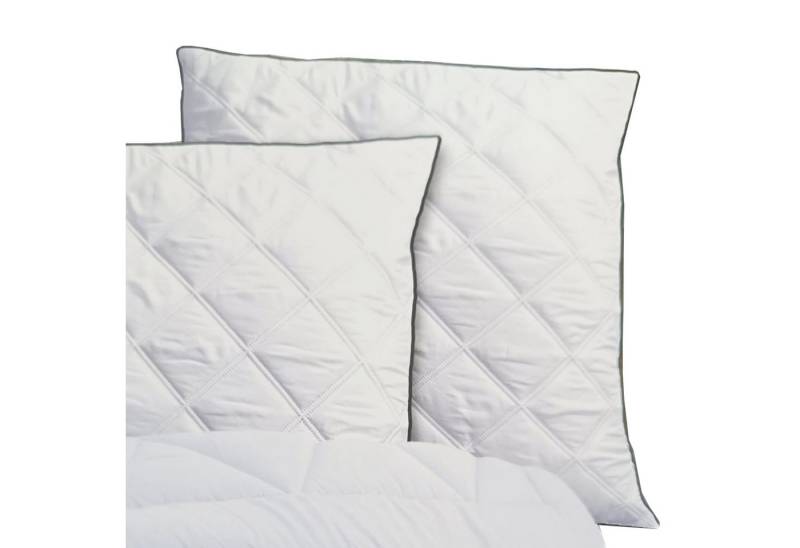 Haus und Deko Kopfkissen Kopfkissen 2er Set Kissen Microfaser antiallergisch 80 x 80 cm Füllkis, Bezug: Microfaser, seitenschläfer,rückenschläfer,bauchschläfer von Haus und Deko