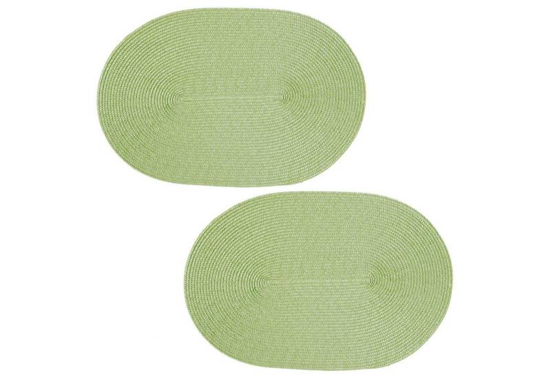 Haus und Deko Platzset Platzset 2er Set oval ca. 45x30 cm Platzdeckchen Tischset geflochtene, (2-St) von Haus und Deko