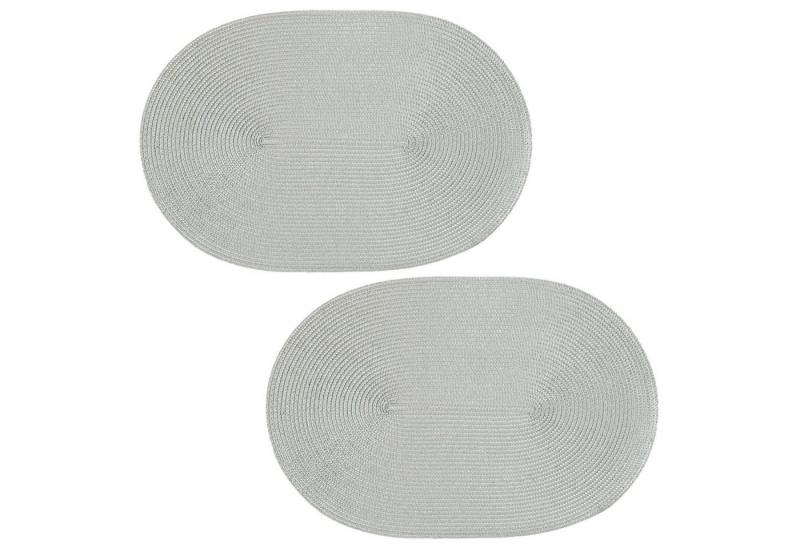 Haus und Deko Platzset Platzset 2er Set oval ca. 45x30 cm Platzdeckchen Tischset geflochtene, (2-St) von Haus und Deko