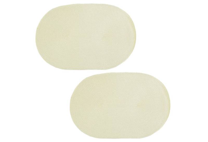 Haus und Deko Platzset Platzset 2er Set oval ca. 45x30 cm Platzdeckchen Tischset geflochtene, (2-St) von Haus und Deko