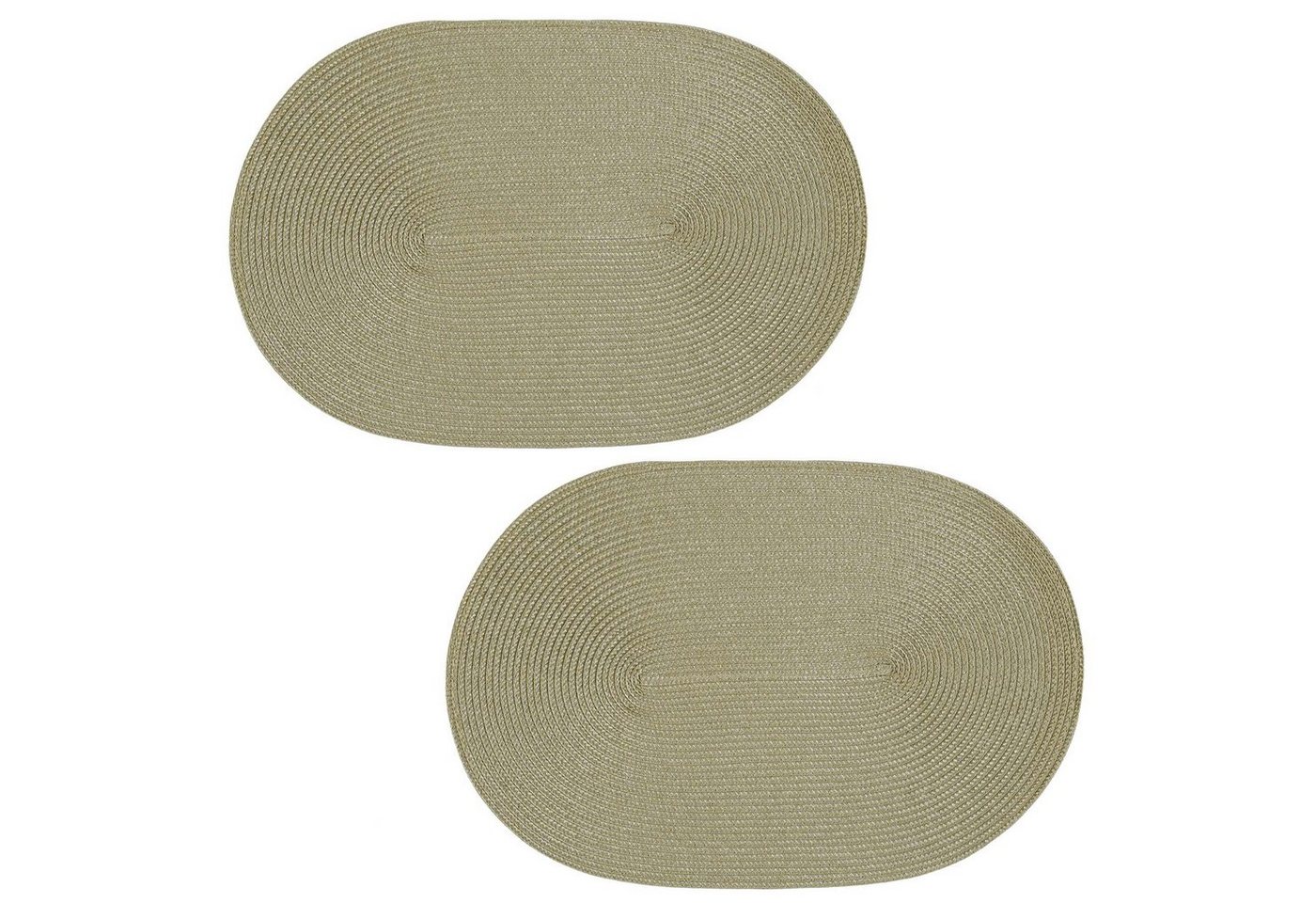 Haus und Deko Platzset Platzset 2er Set oval ca. 45x30 cm Platzdeckchen Tischset geflochtene, (2-St) von Haus und Deko