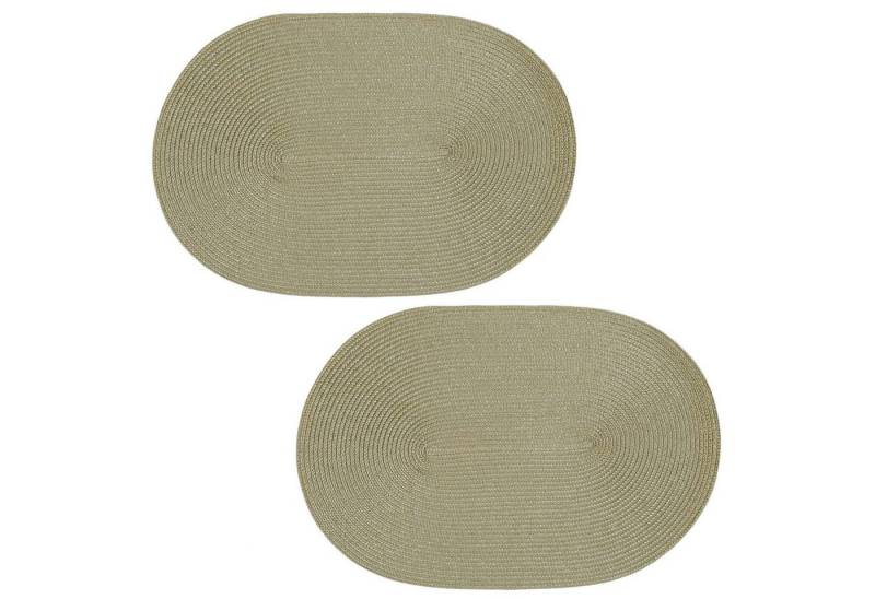 Haus und Deko Platzset Platzset 2er Set oval ca. 45x30 cm Platzdeckchen Tischset geflochtene, (2-St) von Haus und Deko