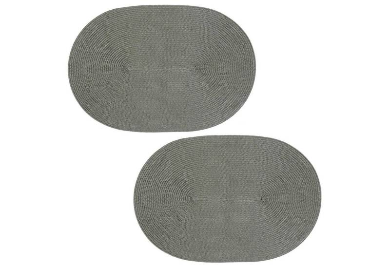 Haus und Deko Platzset Platzset 2er Set oval ca. 45x30 cm Platzdeckchen Tischset geflochtene, (2-St) von Haus und Deko