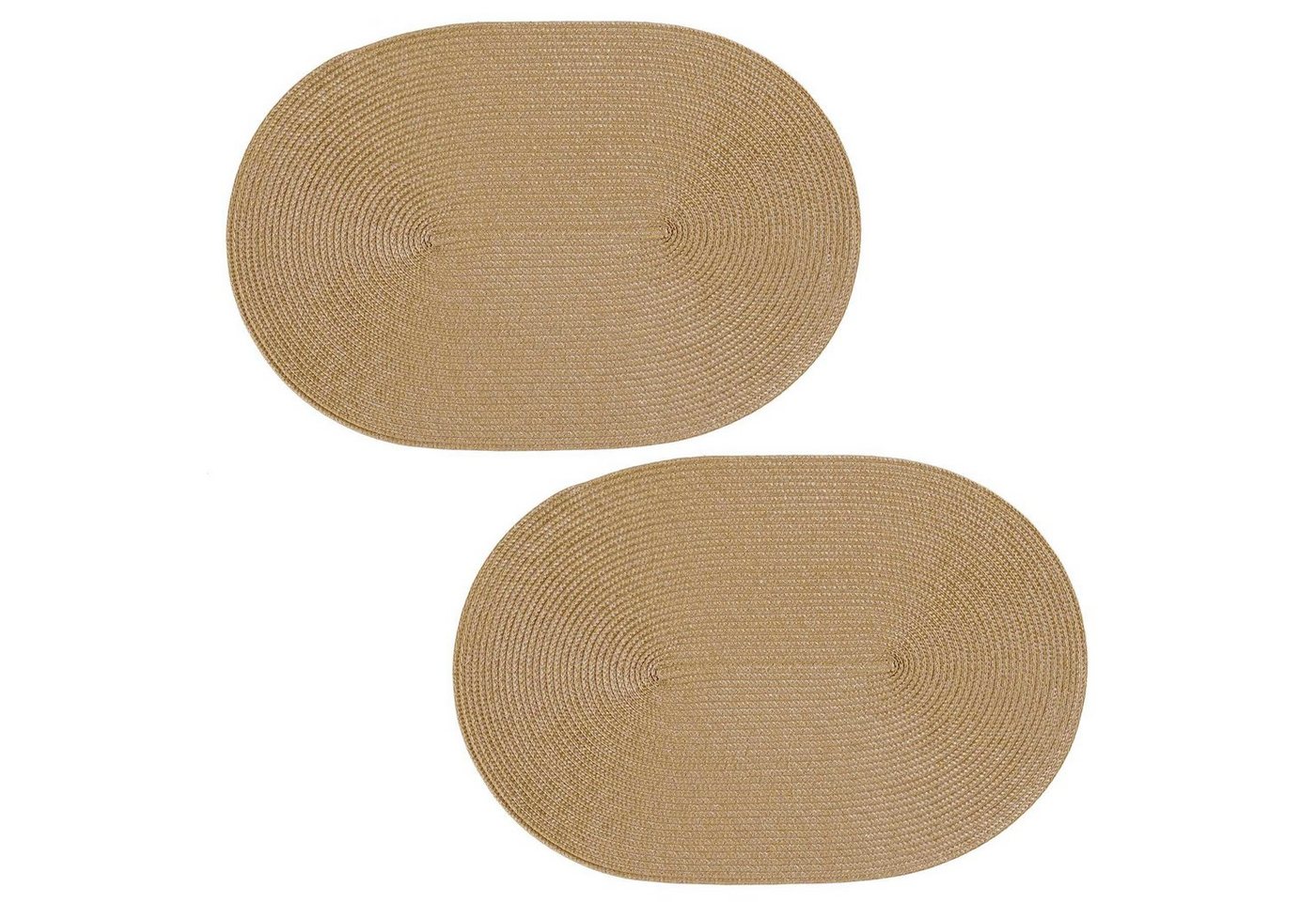 Platzset, Platzset 2er Set oval ca. 45x30 cm Platzdeckchen Tischset geflochtene, Haus und Deko, (2-St) von Haus und Deko