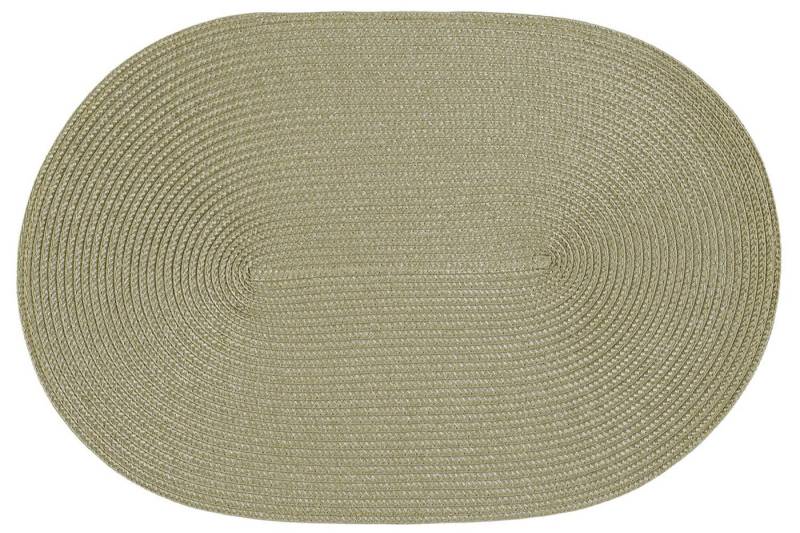 Platzset, Platzset oval ca. 45x30 cm Bast Optik Platzdeckchen Tischset geflochte, Haus und Deko, (1-St) von Haus und Deko