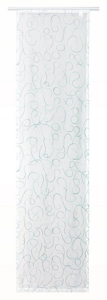 Haus und Deko Schiebegardine Flächenvorhang modern art Schiebegardine halbtransparent Weiß 60x245, Paneelwagen (1 St), halbtransparent, Polyester von Haus und Deko