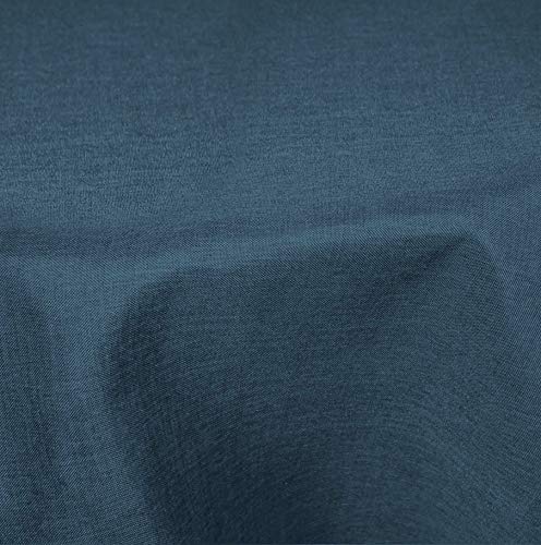 Tischdecke oval 160x220 cm Struktur Leinen-Optik beschichtet Wasser und Schmutz abweisend Lotuseffekt #1083 (blau) von Haus und Deko