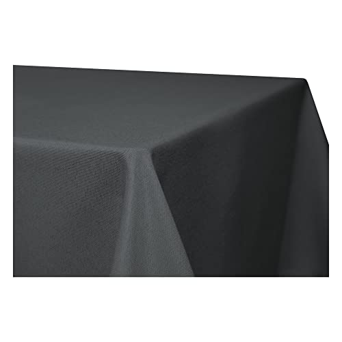 Tischdecke rechteckig Leinenoptik Lotuseffekt Tischwäsche Wasserabweisend Tischtuch Fleckenabweisend Bügelfrei Abwischbar Waschbar Innen und Außen Perleffekt (110 x 160 cm, anthrazit) von Haus und Deko