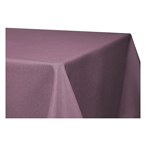 Tischdecke rechteckig Leinenoptik Lotuseffekt Tischwäsche Wasserabweisend Tischtuch Fleckenabweisend Bügelfrei Abwischbar Waschbar Innen und Außen Perleffekt (160 x 260 cm, lila) von Haus und Deko