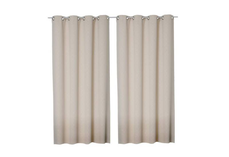 Haus und Deko Verdunkelungsvorhang 2er Set Vorhang Verdunkelung mit Ösen Gardine blickdicht Thermo Effekt, Ösen (2 St), blickdicht, Polyester von Haus und Deko