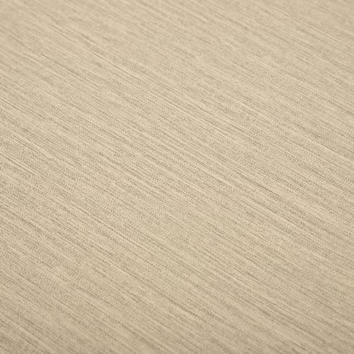 Wachstuch Tischdecke 110x140 cm Beige Leinenoptik fein Struktur rechteckig abwaschbar Gartentischdecke fleckenabweisend von Haus und Deko