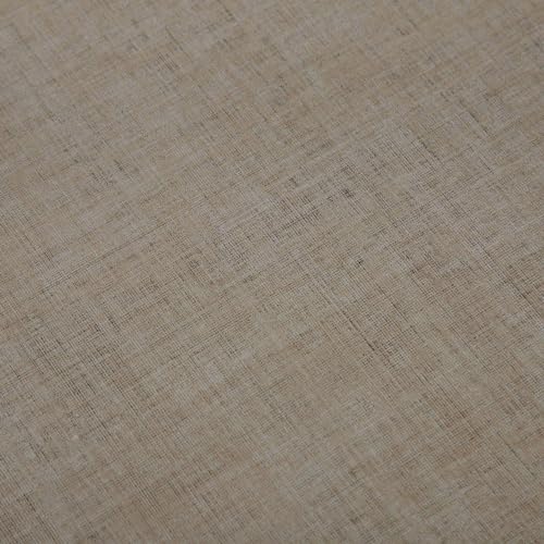 Wachstuch Tischdecke 160 cm rund Beige abwaschbar Leinenoptik grob Struktur Gartentischdecke fleckenabweisend von Haus und Deko