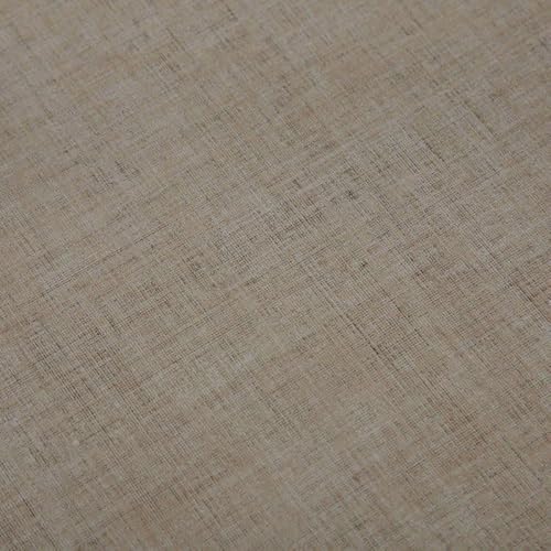 Wachstuch Tischdecke 160 cm rund Beige abwaschbar Leinenoptik grob Struktur Gartentischdecke fleckenabweisend von Haus und Deko