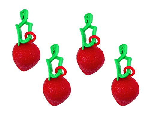 Haus & Garten Tischtuchbeschwerer Obst (4xErdbeere) - Tischdeckenhalter - Fruchtig - Gemüse und Obst - Wipe Clean - Täglich - 4.5 x 4.25 cm - 4er Set von Haus & Garten