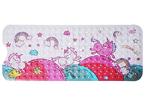 HausFine Badematte Badewannenmatte für Kinder, rutschfeste Geruchsneutrale Duschmatte mit 200 Saugnäpfen Badewanneneinlage 100x40cm mit Einhorn Motiven HausFine Badematte Badewannenmatte für Kinder, rutschfeste Geruchsneutrale Duschmatte mit 200 Saugnäpfen Badewanneneinlage 100x40cm mit Einhorn Motiven von HausFine